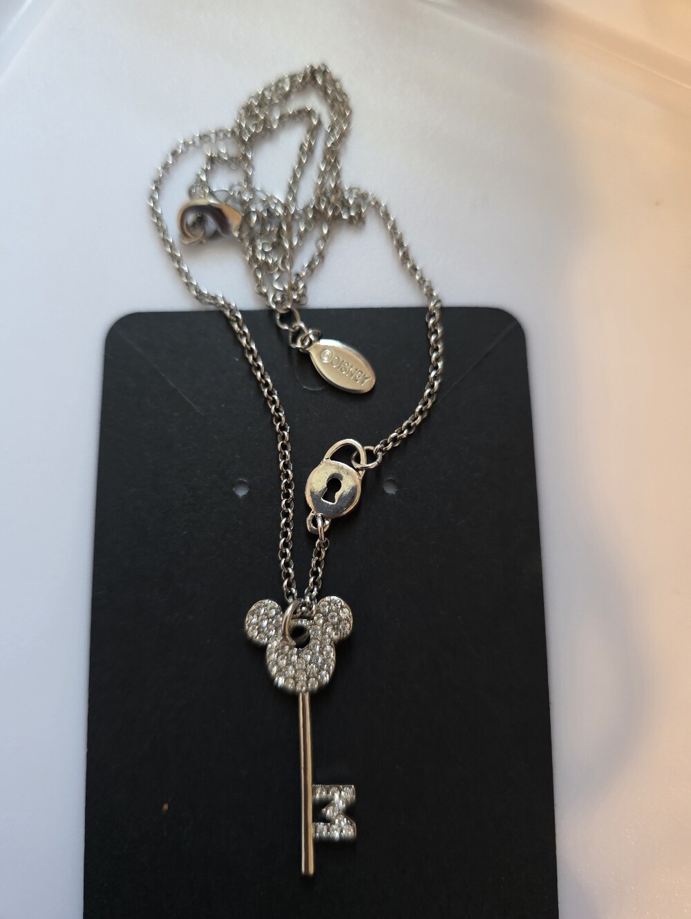 Disney Mickey Key And Lock Necklace